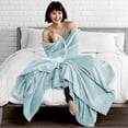 thumbnail image 3 of Bare Home Ultra Soft Microplush Velvet Blanket - Luxurious Fuzzy Fleece Fur - All Season Premium Bed Blanket, Twin Extra Long (Twin/Twin XL, Light Blue), 3 of 6