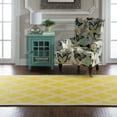 thumbnail image 2 of Linon Silhouette Quatrefoil Hand Hooked Wool 5'x7' Rug in Yellow, 2 of 4