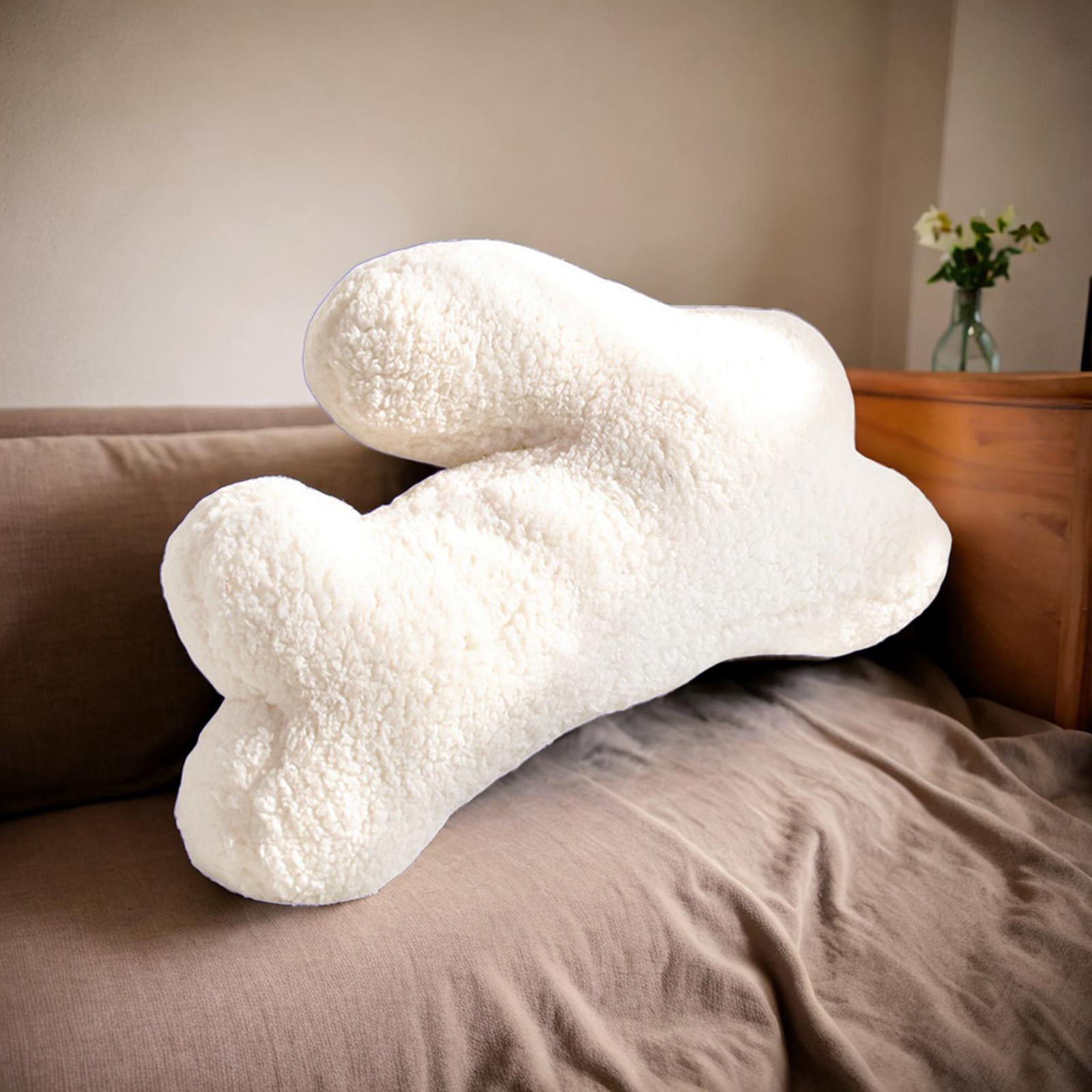 LeeQinersw Silhouette Rabbit Plush Toy Throw Pillow Stuffed Comfortable Super Soft for Kids White