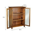 thumbnail image 4 of Teamson Home Avery Freestanding Two-Door Floor Accent Cabinet with Antique Brass Handles, Oiled Oak, 4 of 8