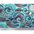 thumbnail image 3 of Soimoi Rayon Crepe Fabric Artistic Paisley Decor Fabric Printed Yard 46 Inch Wide, 3 of 3