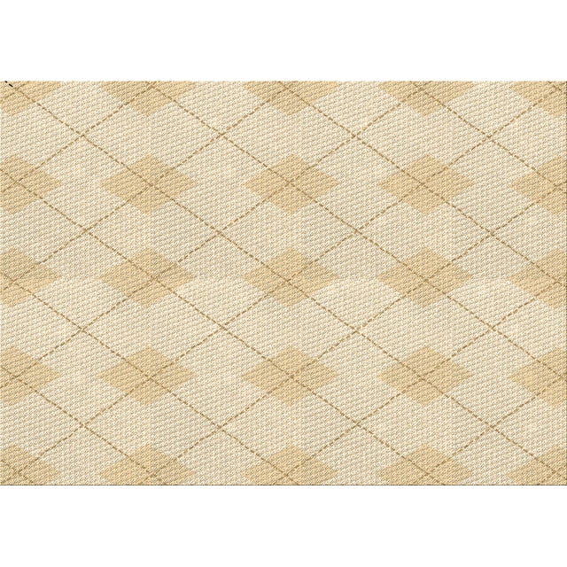 Ahgly Company Tapis Rectangulaire Lavable en Machine Intérieur Transitionnel Vanille Or, 8 Pieds x 12 Pieds