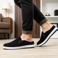 thumbnail image 7 of CHICVOMEY Mules for Men Closed Toe Canvas Slip on Non Slip Breathable Lightweight Casual Outdoor Walking Shoes, 7 of 7