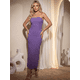 thumbnail image 2 of Vestido Largo Strapless Ajustado Unitalla, Elegante y Sofisticado para Mujer, 2 of 5