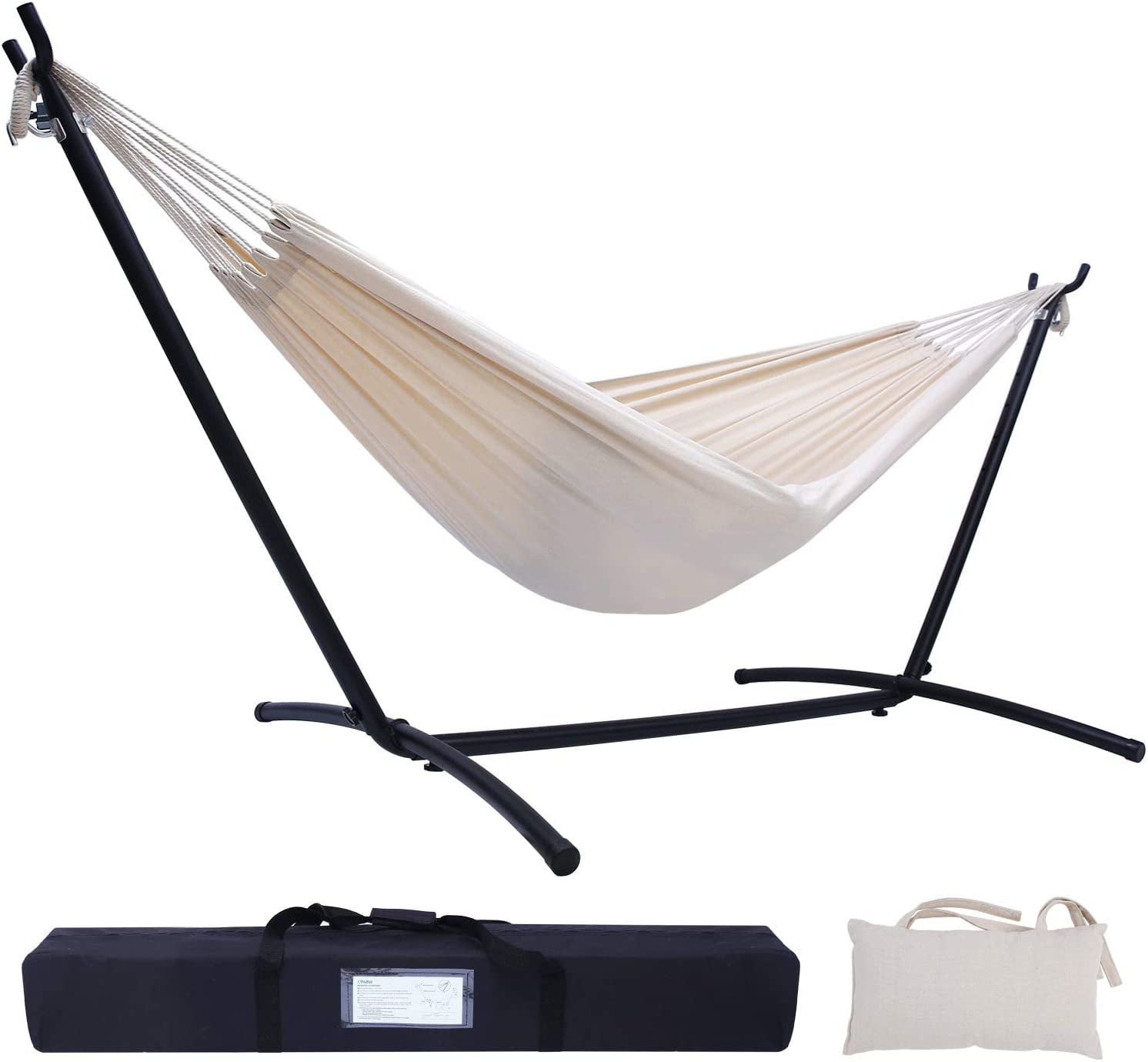 Hammock With Stand, Double Hammock With Space Saving Steel Stand ...