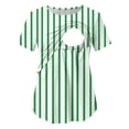 thumbnail image 5 of Ohufall Pregnant Womans T-shirts Striped Breastfeeding Maternity Tops Short Sleeve Breathable Casual Lactation Tops, 5 of 8
