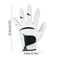thumbnail image 3 of CxhicLuv Left-Hand Golf Gloves Sheepskin, Breathable, Anti-Slip – Durable Gloves for Outdoor Training, Competitions, Ideal for Golf, Suitable for Golfers, Sports Enthusiasts, White, 3 of 7