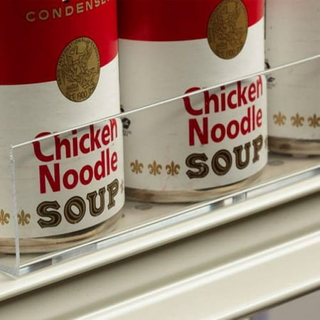 36" L Clear Gondola or Wood Shelf Lip - 1.25" H Acrylic Front Fence w/ Nylon Buttons, 20 Pack