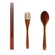 thumbnail image 5 of Juego de Cubiertos Japoneses de Madera, con Cuchara, Tenedor y Palillos Vintage, Diseño Ergonómico, Ligero y Portátil, Acabado de Madera Natural, Ideal para Viajes, Juego de 3 Piezas con Bol, 5 of 7