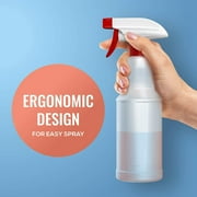 Liba Empty Spray Bottles for Cleaning, Refillable Plastic Spray Bottles, Laundry, 16 oz, 4-Pack