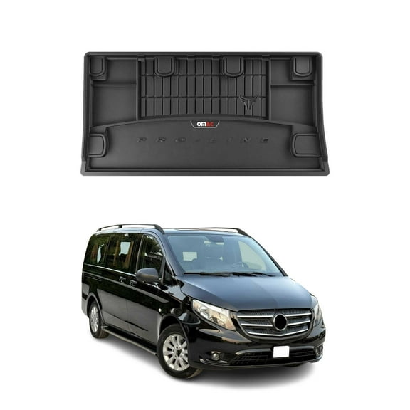 OMAC Premium Cargo Mats Liner for Mercedes Metris 2016-2024 Rubber TPE Black 1Pc