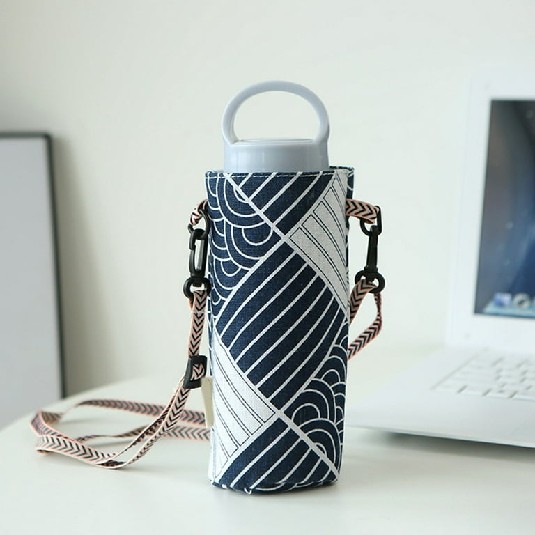 YEUHTLL Packable Water Bottle Tote Carrier Bag Crossbody Tumbler Cup Mug  Holder Pouch 