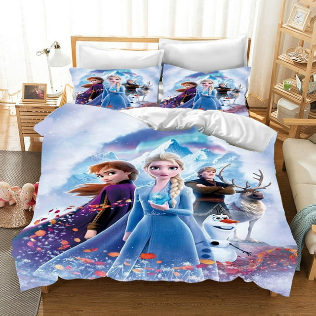 Frozen 3D Children'S Bedding Set Duvet Cover Set kingTwin Size Bedding Sets Universal, Suitable For Children And Adults