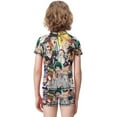 thumbnail image 3 of My Hero Academia Boys Rash Guard Set 2 Piece Swimsuits Short Sleeve Bathing Suits with Trunks, 3 of 7