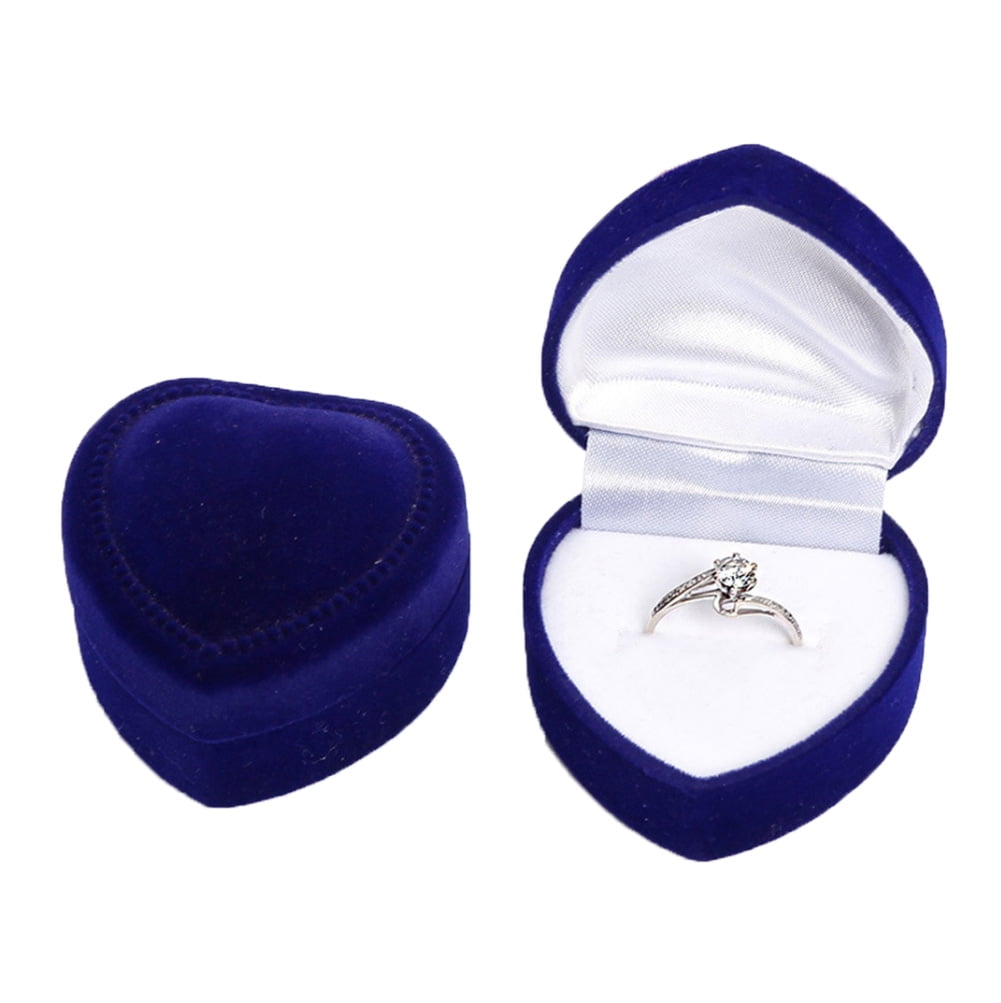 Black Velvet Engagement Ring Box Display Jewelry Gift Boxes Treasure Chest 1 Dzn 