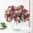 thumbnail image 7 of 1 Bunch Elegant Bright-colored Artificial Flower Faux Silk Flower Realistic Fine Texture Simulation Hydrangea for Home, 7 of 7