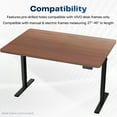 thumbnail image 2 of VIVO Dark Walnut 48 x 30 inch Universal Table Top for Sit to Stand Desk Frames, 2 of 7