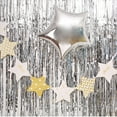 thumbnail image 2 of 2/3Pcs Foil Fringe Curtain Door Curtain Metallic Tinsel Photo Backdrop Party Wedding Decoration 3ftx8ft, 2 of 9
