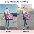 thumbnail image 5 of Pink and Purple Of Leopard Print Travel Tote Bags for Women Carry On,Large Weekender Bags for Women Travel,Multi Functional Duffle Bag for Work,Shopping,Sports, 5 of 5