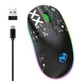 thumbnail image 7 of JGJJUGN 2.4GHz Bluetooth Wireless Gaming Mouse 3 Mode RGB Backlit Rechargeable Silent Optical Mouse 3600DPI Adjustable USB Type-C Mute Ergonomic Mouse for Laptop PC Computer, 7 of 7