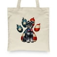 thumbnail image 2 of Patriotic Schnauzer 4th of July Independence Paws Canvas Tote Bag Miniature Schnauzer Dog Lover Reusable Shopping Grocery Bag - 02010, 2 of 5
