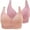 Pink, variant on XuJwPNcy Plus Size Bras for Women No Underwire Seamless Full Coverage Everyday Bras Push up Bra 2 Pack