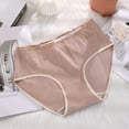 thumbnail image 3 of Aayomet Culottes pour Femmes Taille Pure Creuse et Rehausse les Fesses Culottes Pures (F, L), 3 of 4