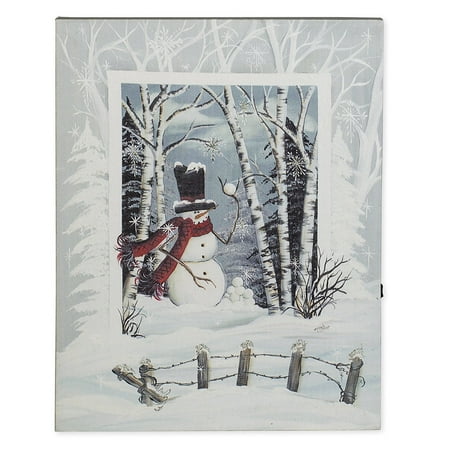 Christmas Wonderland Pictures (Snowman Picture Snowy Christmas Time Winter Wonderland Canvas Picture X47041, Made of gallery stretched canvas material By Ohio Wholesale Ship from)