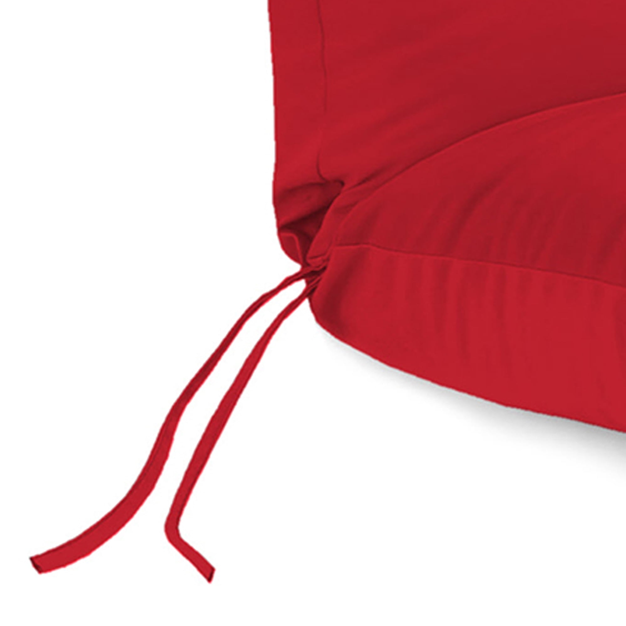Jordan Manufacturing Sunbrella 74" x 22" Canvas Jockey Red Solid Rectangular Outdoor Chaise Lounge Cushion with Ties and Hanger Loop