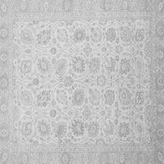 Ahgly Company Indoor Square Oriental Gray Traditional Area Rugs, 6' Square