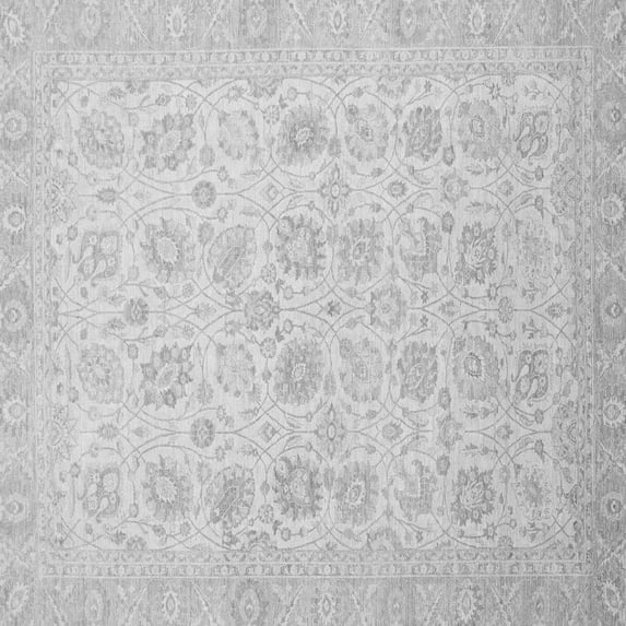 Ahgly Company Indoor Square Oriental Gray Traditional Area Rugs, 6' Square