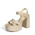 thumbnail image 1 of Sandalia DREAM PAIRS SDHS2330W Tacones Plataforma Dorados con Brillo, 1 of 7