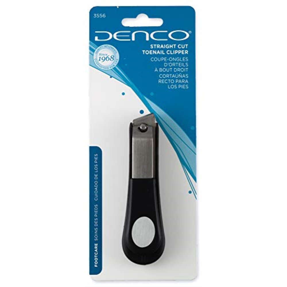 denco straight cut toenail clipper stainless steel, assorted colors