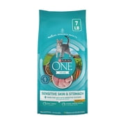 Purina ONE Sensitive Stomach, Sensitive Skin, Natural Dry Cat Food, +Plus Sensitive Skin and Stomach Formula, 7 lb. Bag