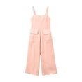 thumbnail image 4 of Asgosdo Women Cotton Linen Overalls Square Neck Sleeveless Capris Rompers Casual Comfy Jumpsuits with Pockets, 4 of 5