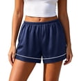 thumbnail image 7 of YTCAMLO Soft Cotton Womens Satin Pajama Shorts Summer Casual Pj Bottoms with Pockets Elastic Waist Baggy Lounge Shorts Sleepwear, 7 of 7
