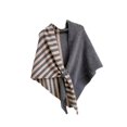 thumbnail image 3 of Chal de rayas de poliéster para mujer, cárdigan de moda para vestidos de clima frío Gris camello, 3 of 7