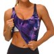 thumbnail image 3 of Fotbe Purple Hippo In Water Sujetador Deportivo Largo sin Aros para Mujer con Almohadillas y Soporte Medio, Transpirable y Absorbente, Camiseta Tipo Chaleco o Tank Top-XX-Large, 3 of 8