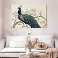 thumbnail image 2 of Elephant Stock Peacock And Blossoms Ii Wall Art - Horizontal Canvas Wall Art - Living Room Wall Decor - Animal Canvas - Blue And Green Decor By Tim O'toole - 48" x 32", 2 of 8