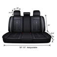 thumbnail image 7 of Universal Deluxe PU Leather 5-Seats Car Seat Cover Front Rear Cushion Full Set, 7 of 7
