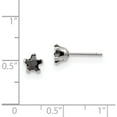 thumbnail image 3 of Stainless Steel Polished 5mm Black Star Cz Stud Post Earrings (5.5 X 5.66) Made In China sre1124, 3 of 5