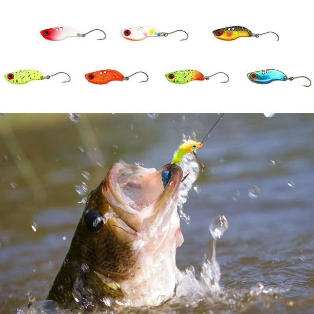 freestylehome Trout Spoons Kit Sequins Trembling for Wobbler Fishing Lure  Mini Crankbait for Spinner Baits for Freshwater Saltwater Bass Colorful  2.5g 1Set 