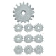 thumbnail image 2 of Engranaje de transmisión de 10 piezas, accesorio de tren de Hobby profesional de una sola capa, engranaje de tren eléctrico para trenes modelo 1/87, 17T, 2 of 7