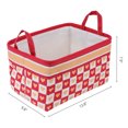 thumbnail image 4 of Unique Bargains Fabric Storage Bin with Handles Red 13.8*9.8*7.9in, 4 of 6