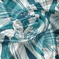 thumbnail image 5 of Ambesonne Leaves Window Valance, Exotic Brazilian Foliage, 54" X 12", Aqua Dark Teal and White, 5 of 5