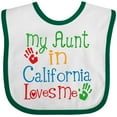 thumbnail image 3 of Inktastic My Aunt in California Loves Me Boys or Girls Baby Bib, 3 of 4