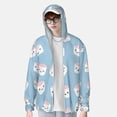 thumbnail image 2 of Balery Cartoon Sushi Sudadera ligera de manga larga con capucha y protección solar UPF 50+ para hombre y mujer, ideal para pesca y running-Medium, 2 of 6
