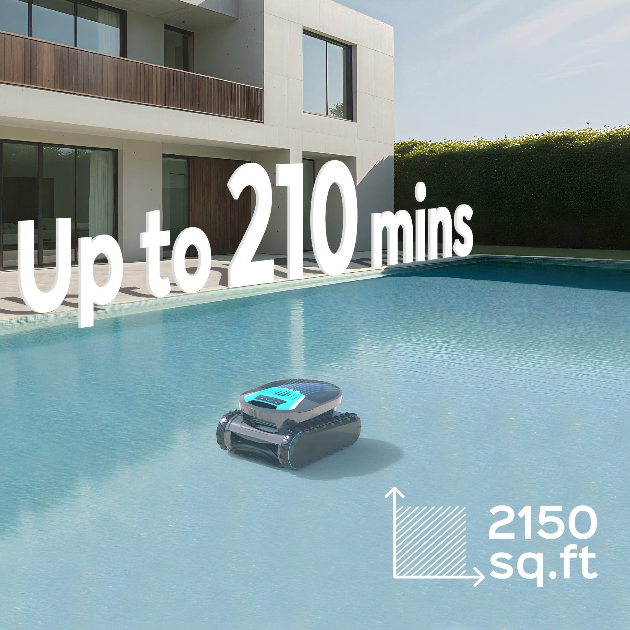 Talosbo Pleco Pro Cordless Robotic Pool Vacuum Cleaner Automatic Pool Robot with Wall Climbing for Inground Pools Floors Walls and Waterlines,App Control,210 Min Runtime