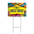 thumbnail image 1 of For A Great Boss (18" x 24") Yard Sign, Includes Metal Step Stake, 1 of 6