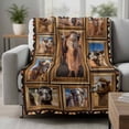 thumbnail image 2 of Wildlife Camels Blanket Soft Cozy Warm Throw Blanket for Couch, Plush Fuzzy Flannel Fleece Blankets for Sofa, Deserts Animals Brown Geometric Rustic Bed Blankets Lightweight Gifts for Women, 50"x80", 2 of 9